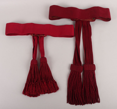 Two Crimson Officers Sashes, - 3