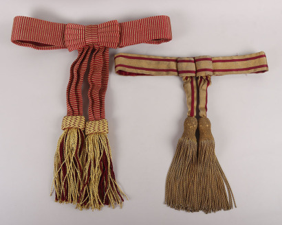 Two Military Officers Levee Dress Waist Belts