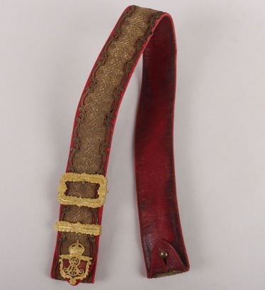 7th The Queen&rsquo;s Own Hussars Edwardian Period Officers Pouch Belt