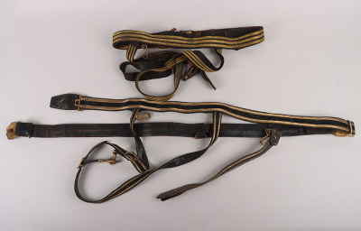 Two Royal Navy Post 1902 Senior Officers Waist Belts - 6