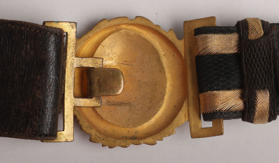 Two Royal Navy Post 1902 Senior Officers Waist Belts - 7