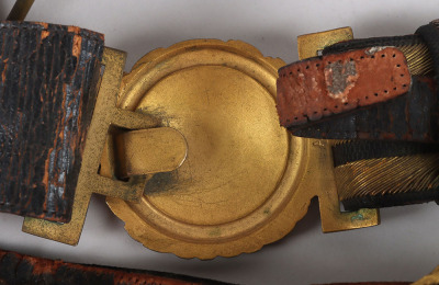 Two Royal Navy Post 1902 Senior Officers Waist Belts - 9