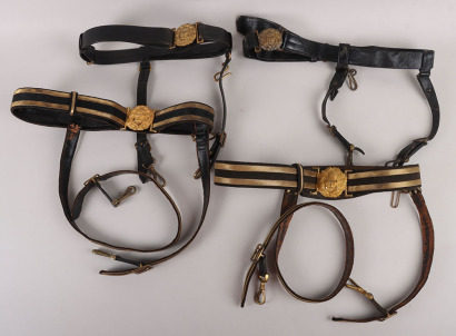 Two Post 1902 Officers Full Dress Waist Belts