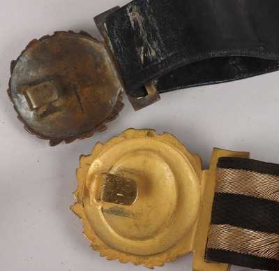 Two Post 1902 Officers Full Dress Waist Belts - 8