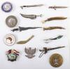 Selection of Military & Weapons Themed Brooches