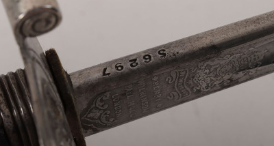 An 1854 Pattern Officers Piquet Weight Sword of the Coldstream Guards by HENRY WILKINSON PALL MALL LONDON No.56297 - 11