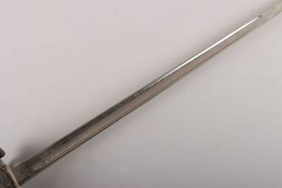 An 1854 Pattern George 5th Coldstream Guards Officers Sword of Brigadier L. M. Biggs CVO, DSO, MC & bar, - 6