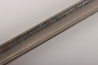 An 1854 Pattern George 5th Coldstream Guards Officers Sword of Brigadier L. M. Biggs CVO, DSO, MC & bar, - 8