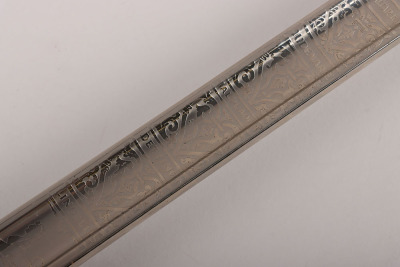 An 1854 Pattern George 5th Coldstream Guards Officers Sword of Brigadier L. M. Biggs CVO, DSO, MC & bar, - 9