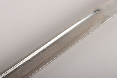 An 1854 Pattern George 5th Coldstream Guards Officers Sword of Brigadier L. M. Biggs CVO, DSO, MC & bar, - 11