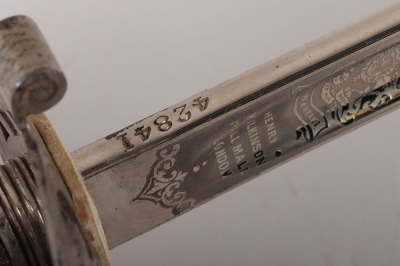 An 1854 Pattern George 5th Coldstream Guards Officers Sword of Brigadier L. M. Biggs CVO, DSO, MC & bar, - 12