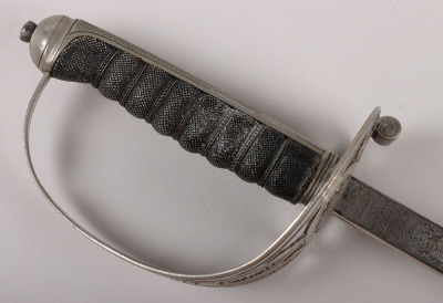 An 1854 Pattern George 5th Coldstream Guards Officers piquet weight sword of Brigadier L. M. Biggs CVO, DSO, MC & bar - 4