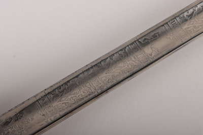 An 1854 Pattern George 5th Coldstream Guards Officers piquet weight sword of Brigadier L. M. Biggs CVO, DSO, MC & bar - 7