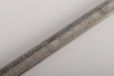 An 1854 Pattern George 5th Coldstream Guards Officers piquet weight sword of Brigadier L. M. Biggs CVO, DSO, MC & bar - 9