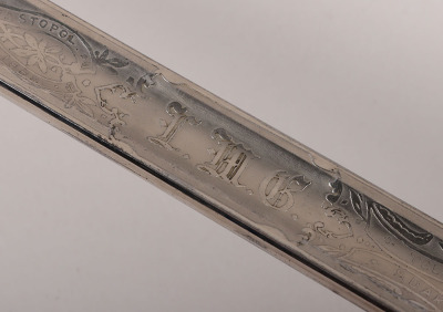 An 1854 Pattern George 5th Coldstream Guards Officers piquet weight sword of Brigadier L. M. Biggs CVO, DSO, MC & bar - 15