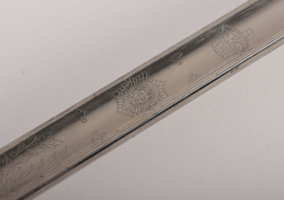 An 1854 Pattern George 5th Coldstream Guards Officers piquet weight sword of Brigadier L. M. Biggs CVO, DSO, MC & bar - 17