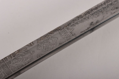 A Victorian 1854 Pattern Scots Guards Officers piquet weight sword of Lt. Col. Francis Haygarth - 7