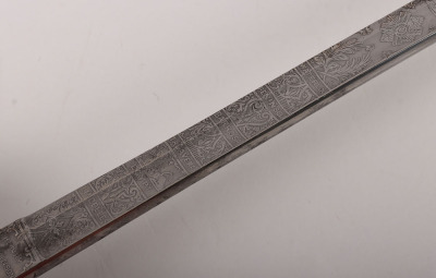 A Victorian 1854 Pattern Scots Guards Officers piquet weight sword of Lt. Col. Francis Haygarth - 8