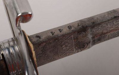 A Victorian 1854 Pattern Scots Guards Officers piquet weight sword of Lt. Col. Francis Haygarth - 9