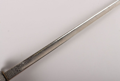 A George 5th 1854 Pattern Scots Guards Officers sword of The Hon. Victor Alexander William Brisbane Cochrane-Baille MC, 3rd Baron Lamington - 5