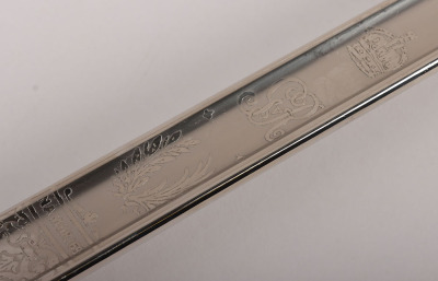 A George 5th 1854 Pattern Scots Guards Officers sword of The Hon. Victor Alexander William Brisbane Cochrane-Baille MC, 3rd Baron Lamington - 7