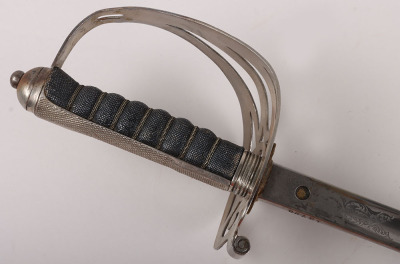 An 1854 Pattern George 5th Welsh Guards Officers Sword of 2nd Lieutenant David Bernard Morgan - 3