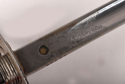 An 1854 Pattern George 5th Welsh Guards Officers Sword of 2nd Lieutenant David Bernard Morgan - 12