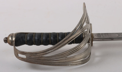 An 1854 Pattern George 5th Welsh Guards Officers Sword of 2nd Lieutenant David Bernard Morgan - 16