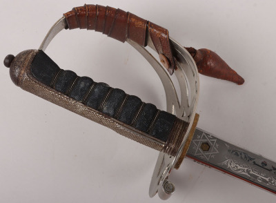 A George V 1854 Pattern Irish Guards Officers sword of Captain The Hon. Patrick J H S Ogilvy Irish Guards, Awarded the Military Cross for Gallantry in September 1916, later killed in action 1917 - 3