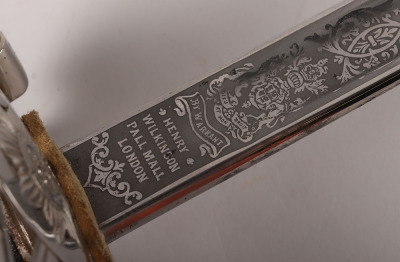 A George V 1854 Pattern Irish Guards Officers sword of Captain The Hon. Patrick J H S Ogilvy Irish Guards, Awarded the Military Cross for Gallantry in September 1916, later killed in action 1917 - 7