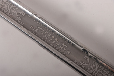 A George V 1854 Pattern Irish Guards Officers sword of Captain The Hon. Patrick J H S Ogilvy Irish Guards, Awarded the Military Cross for Gallantry in September 1916, later killed in action 1917 - 10