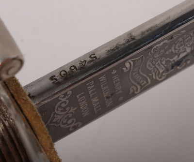 A George V 1854 Pattern Irish Guards Officers sword of Captain The Hon. Patrick J H S Ogilvy Irish Guards, Awarded the Military Cross for Gallantry in September 1916, later killed in action 1917 - 12