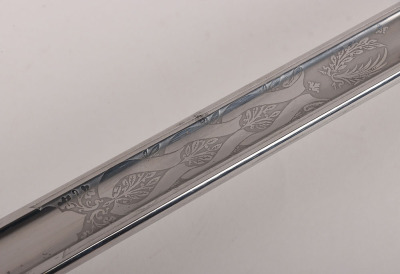 A George V 1854 Pattern Irish Guards Officers sword of Captain The Hon. Patrick J H S Ogilvy Irish Guards, Awarded the Military Cross for Gallantry in September 1916, later killed in action 1917 - 15