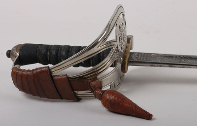 A George V 1854 Pattern Irish Guards Officers sword of Captain The Hon. Patrick J H S Ogilvy Irish Guards, Awarded the Military Cross for Gallantry in September 1916, later killed in action 1917 - 18