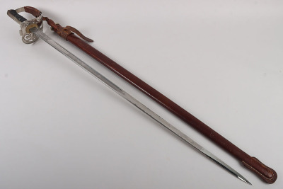A George V 1854 Pattern Irish Guards Officers sword of Captain The Hon. Patrick J H S Ogilvy Irish Guards, Awarded the Military Cross for Gallantry in September 1916, later killed in action 1917 - 21