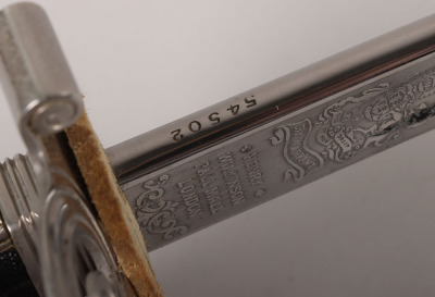 An 1854 Pattern Irish Guards Officers sword by HENRY WILKINSON PALL MALL LONDON No.54502 - 15