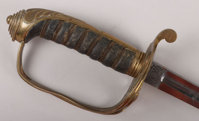 A Victorian 1822 Pattern infantry officers piquet weight sword of Thomas Unett Brocklehurst, Captain Cheshire Rifle Volunteers, April 1860 - 3