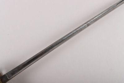 A Victorian 1822 Pattern infantry officers piquet weight sword of Thomas Unett Brocklehurst, Captain Cheshire Rifle Volunteers, April 1860 - 5