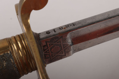A Victorian 1822 Pattern infantry officers piquet weight sword of Thomas Unett Brocklehurst, Captain Cheshire Rifle Volunteers, April 1860 - 9