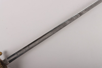 A Victorian 1822 Pattern infantry officers piquet weight sword of Thomas Unett Brocklehurst, Captain Cheshire Rifle Volunteers, April 1860 - 10