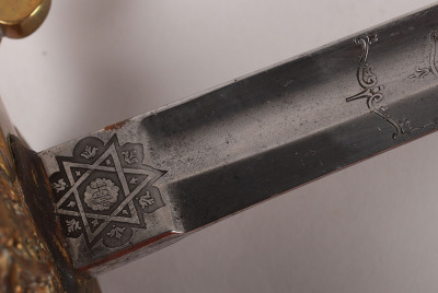 A Victorian 1822 Pattern infantry officers piquet weight sword of Thomas Unett Brocklehurst, Captain Cheshire Rifle Volunteers, April 1860 - 11