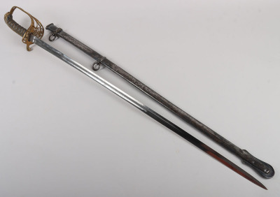 A Victorian 1822 Pattern infantry officers piquet weight sword of Thomas Unett Brocklehurst, Captain Cheshire Rifle Volunteers, April 1860 - 20