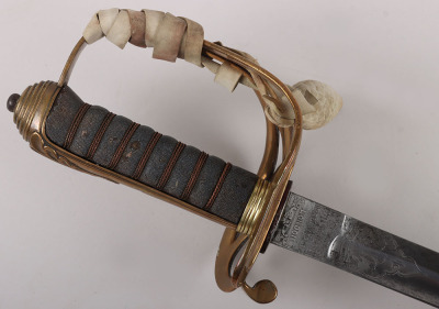 An 1845 Pattern Infantry Officers sword of Brigadier General Hubert Horation Shirley Morant DSO, Col. Durham Light Infantry, by HENRY WILKINSON PALL MALL LONDON No.29811 - 4