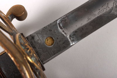 An 1845 Pattern Infantry Officers sword of Brigadier General Hubert Horation Shirley Morant DSO, Col. Durham Light Infantry, by HENRY WILKINSON PALL MALL LONDON No.29811 - 12