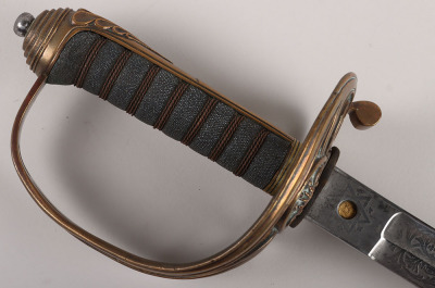 A Victorian 1845 Pattern Infantry Officers sword to the Royal Irish Fusiliers by HENRY WILKINSON PALL MALL LONDON No.31198 - 4