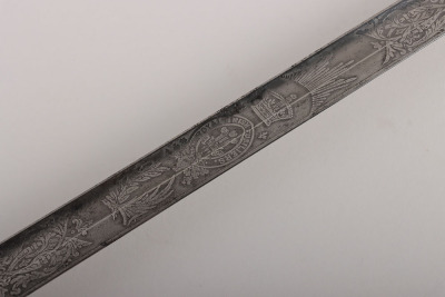 A Victorian 1845 Pattern Infantry Officers sword to the Royal Irish Fusiliers by HENRY WILKINSON PALL MALL LONDON No.31198 - 8
