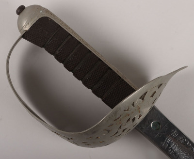 An Edward 7th 1897 Pattern Infantry Officers sword by HENRY WILKINSON PALL MALL LONDON, PATENT SOLID HILT, No.38136 - 3