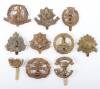 10x WW1 War Economy All Brass Cap Badges