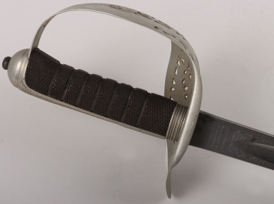 An Edward 7th 1897 Pattern Infantry Officers sword by HENRY WILKINSON PALL MALL LONDON, PATENT SOLID HILT, No.38136 - 4