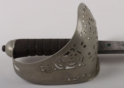 An Edward 7th 1897 Pattern Infantry Officers sword by HENRY WILKINSON PALL MALL LONDON, PATENT SOLID HILT, No.38136 - 6